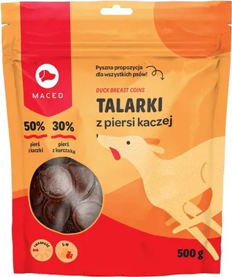 Obrázok produktu pre MACED Kachlíčkové čipy - pochúťka pre psov - 500 g