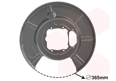 Produktbild von VAN WEZEL Spritzblech Bremsscheibe für BMW 5 Limousine (E60) Hinten Links 0655373 Ankerblech