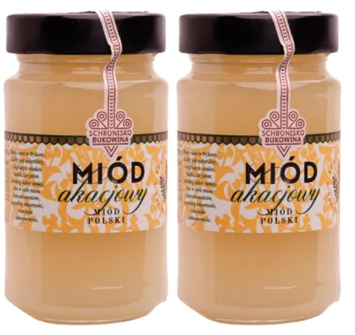 Image de Miel d'acacia 240 ml/310 g - Schronisko Bukowina - 2 x