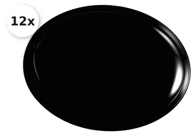 Produktbild von Servierplatte 34cm oval 12er Set 4every Day schwarz