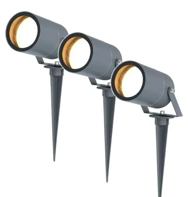 Image de HOFTRONIC - Spot à piquer LED jardin 3x GU10 4W 345lm 4000K Anthracite IP65 Dimmable Inclinable