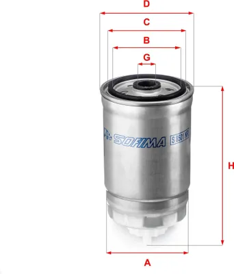 Produktbild von Kraftstofffilter SOFIMA S 8501 NR für OPEL Corsa B Schrägheck (S93) Filtereinsatz