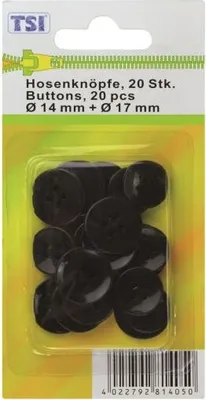 Produktbild von 20 Hosenknöpfe / Größe 14mm + 17mm
