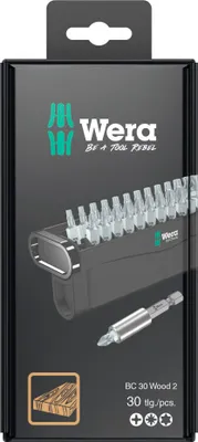 Produktbild von Wera 05057438001 Bit-Check 30 Holz 2 SB, 30 Stk.