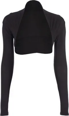 Produktbild von krautwear Damen Bolero Langarm Einfarbig Viskose Stola Bolerojacke (schwarz)