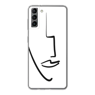 Produktbild von MuchoWow® Handyhülle Schutzhülle Hülle für Samsung Galaxy S21 Plus Gesicht - Frau - Minimalismus Silikon Softcase Handy Hülle - Handy-Tasche