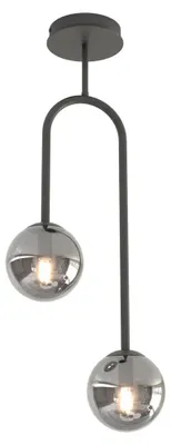 Immagine prodotto di Lampada a sospensione ATRIA nera 2xE14x15W in metallo, dimensioni: 76x29x15 cm, IP20, Emibig