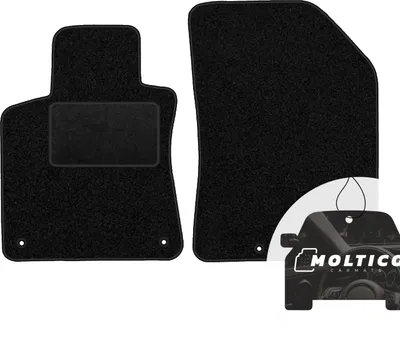 Produktbild von moto-MOLTICO Vorne Fußmatten Auto Velours Autoteppiche Schwarz Automatten Set 2-teilig passend für Peugeot 308 II 2013-2021