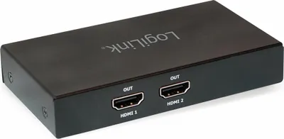 Imagen del producto de Divisor LogiLink DisplayPort 1 x 2, 1 x mini DP a 2 x HDMI, 4K 30 Hz, HDCP, color negro (venta al por mayor)