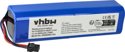 Produktbild von vhbw Akku kompatibel mit Robojet X-Force Saugroboter (5000 mAh, 14,4 V, Li-Ion)