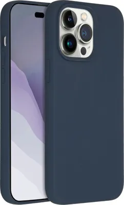 Immagine prodotto di Custodia in silicone liquido Accezz per iPhone 14 Pro Max - Blu scuro