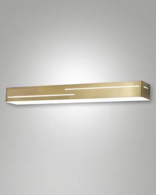 Produktbild von Banny LED-Wandleuchte, 24 W, 2260 lm, 3000 K, Messing satiniert - Modernes Design aus Metall und Methacrylat für die Innenbeleuchtung