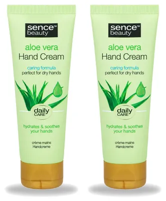 Image de 2 x Crème pour les mains Aloe Vera - hydratante - 75 ml - Pack avantage - 2 pièces