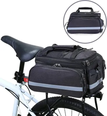 Produktbild von Fahrradtasche Wasserdichte Gepäckträgertasche Hinterradtasche Gepäckträgertasche Fahrradtasche, mit Regenhülle（32×28×17CM）