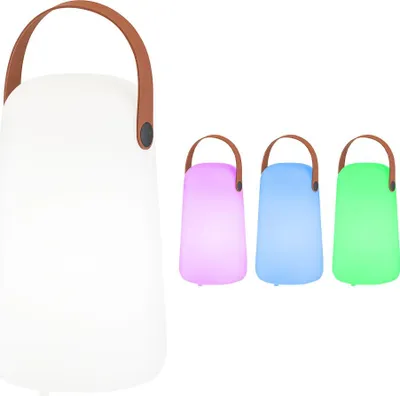 Produktbild von RGB LED Außen-Tischleuchte, Akku, Fernbedienung, H 21 cm