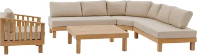 Produktbild von Gartenmöbel "xenia" 6-sitzer aus polyester und akazie - Hespéride
