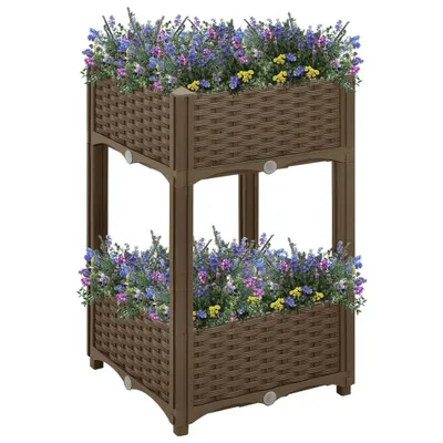 Image de Maison Exclusive - Potager surélevé 40 x 40 x 71 cm en polypropylène