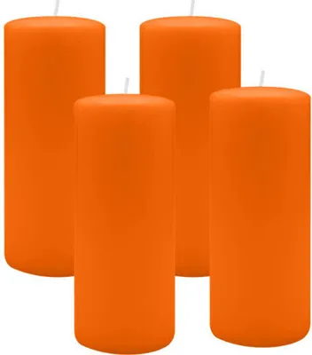 Produktbild von 4er Set Adventskranzkerzen Mandarin Orange Ø 70 x 180 mm