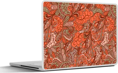 Produktbild von MuchoWow® Laptop Aufkleber Sticker Cover Vintage - Flora - Muster 36.5x27.5 cm - Laptop-Sticker
