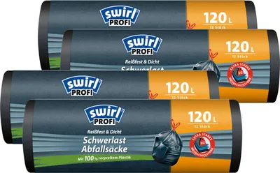 Produktbild von Swirl Schwerlast Säcke 120L 12 stk./ Rolle (4er Pack)