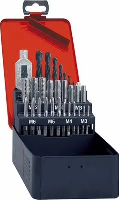 Produktbild von Format Handgewindebohrer-Set DIN352 HSS + Kernlochbohrer M3-12