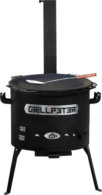 Produktbild von Utschak Set Asamat Ø40 cm mit Kazan 15 Liter Gusseisen Grilldeckel Schöpflöffel