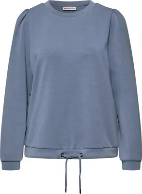 Produktbild von Street One silk look shirt w.draw string overcast blue 44