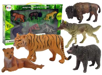 Obrázok produktu pre Sada figúrok afrických lesných zvierat Medveď Tiger