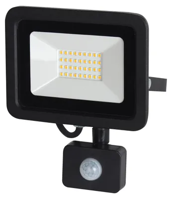 Produktbild von Alcapower LED-Strahler 30W 2550lm 4000K Neutralweiß mit PIR-Bewegungssensor IP65 IK10 - Hocheffiziente Außenbeleuchtung
