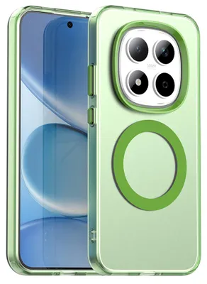 Produktbild von Magnetisch Hülle für Xiaomi Redmi Note 15 Pro 5G, Schlank Durchscheinend Matt Stoßfest Handyhülle Grün