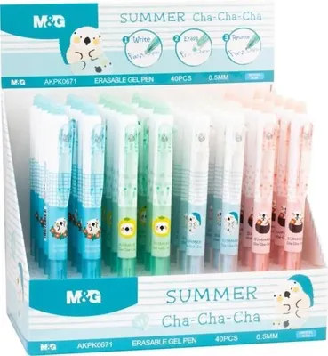 Obrázok produktu pre Zmazateľné pero Cha Cha, modré (40 ks) M&G - M&G