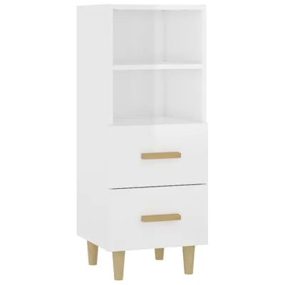 Obrázek produktu pro vidaXL Příborník vysoký lesk bílý 34,5x34x90 cm Dřevěný materiál