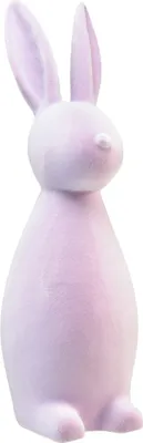 Produktbild von Flieder Osterhasen Deko Hase stehend 47cm beflockt