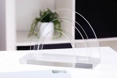 Produktbild von Briefständer Cristallic Acryl 2 Fächer glasklar