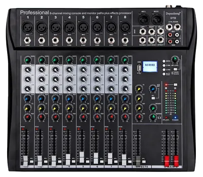 Zdjęcie produktu dla Mikser audio, 8 kanałów, łączność Bluetooth i USB, DT8