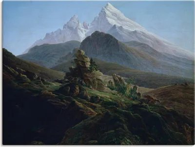 Produktbild von ARTland Leinwandbild Der Watzmann. Um 1824 Größe: 40x30 cm
