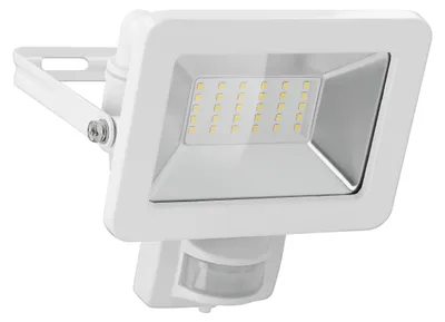 LED-Außenstrahler 30W mit PIR-Bewegungsmelder, 2550lm, IP44, neutralweiß