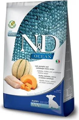 Produktbild von Farmina N&D Mini Melone Fisch Kürbis Kabeljau Futter 2,5 kg