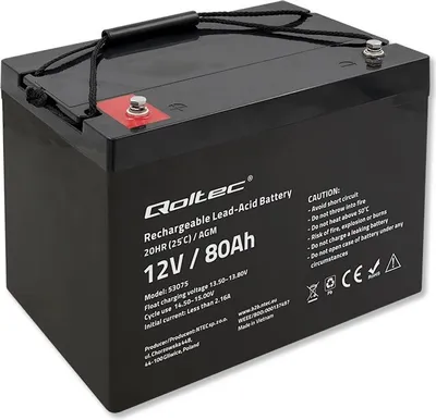 Produktbild von Qoltec Akumulator Agm 12V | 80Ah