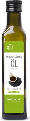 Produktbild von Schwarzkümmelöl ägyptisch 250 ml UNGEFILTERT I nativ und kaltgepresst von bioKontor
