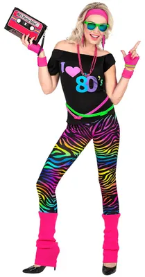Produktbild von Zebra Disco Retro Love Kostüm 80er 90er S