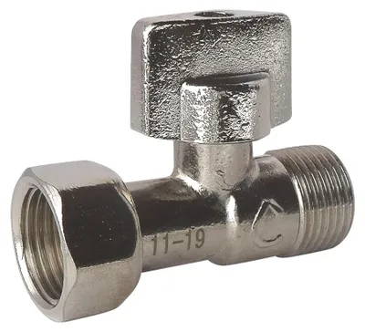 Obrázek produktu pro SOMATHERM FOR YOU - Rohová spojka pro toaletu, 1/4 otáčení, pravá, niklová, závit M12 / 17 (3/8 ''), pro muže