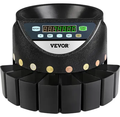 Immagine prodotto di VEVOR macchina contamonete 220 V, selezionatrice di monete 300 monete al minuto, selezionatrice di monete 700 monete, contamonete euro con 8 cassette di raccolta, contadenaro, per treni metropolitani