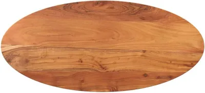 Produktbild von Tischplatte für Schreibtisch oder Gartentisch, oval, 120x50x2,5 cm, aus massivem Akazienholz