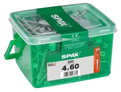 Produktbild von SPAX Universalschraube, 4 x 60 mm, 300 Stück, Teilgewinde, Senkkopf, T-STAR plus T20, 4CUT, WIROX - 4191010400609