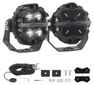 Obrázok produktu pre 2x 12 V, 3,5", okrúhle doplnkové LED svetlo pre terénne vozidlá – bodové a bočné svetlo