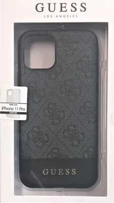 Zdjęcie produktu dla Guess Hard Case 4G Stripe dla iPhone 11 Pro 5,8" szare etui ochronne