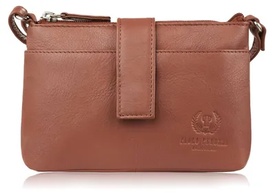 Produktbild von Damen Leder Umhängetasche klein city cognac Paolo Peruzzi SI-39-CG