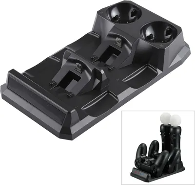 Immagine prodotto di 4 in 1 Caricatore USB Dock Station Stand con display a LED per il controller PS4 e il controller PS Move di Playstation