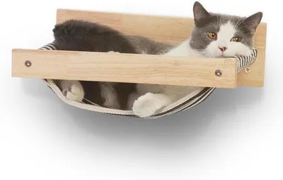Produktbild von Famanu Katzenhängematte Wandmontage - große Katzenliegefläche - hochwertiges Katzenmöbel